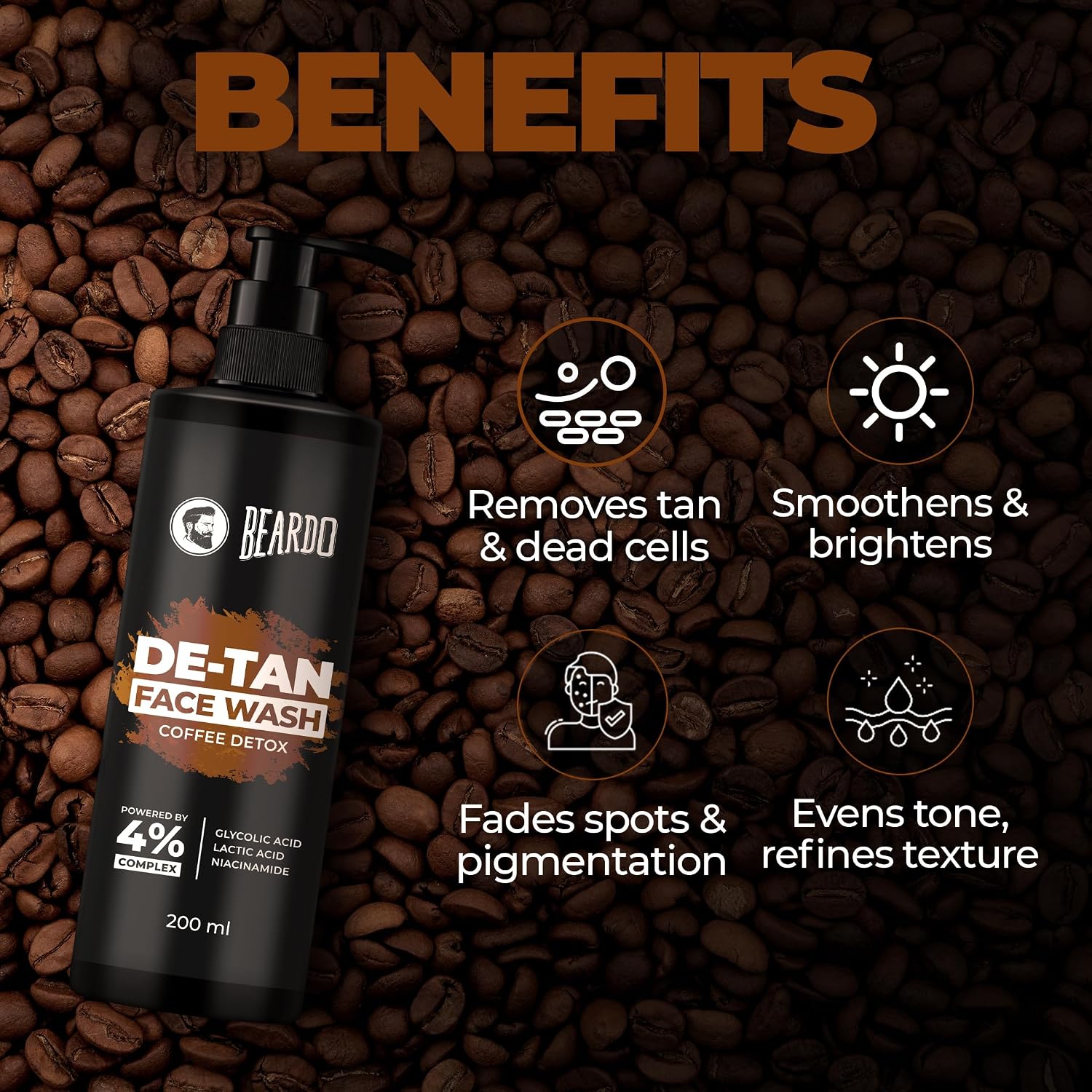 BEARDO DeTan Face Wash for Men - Image 4